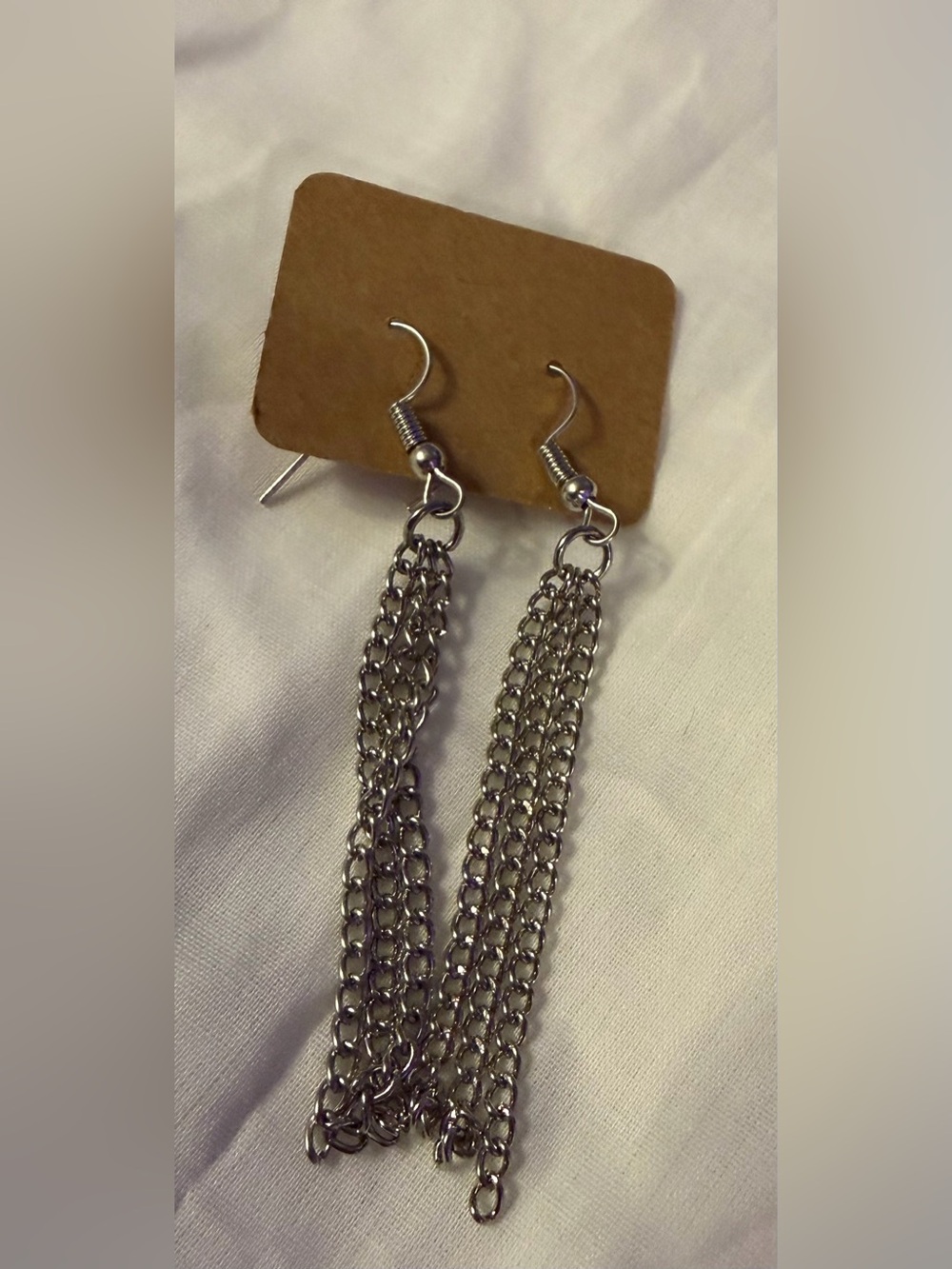 NWTO Silver Minimalist Chain Link Earrings